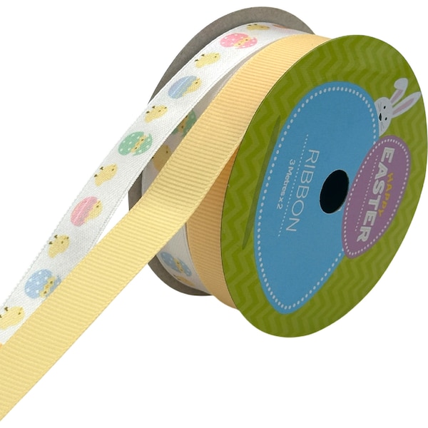 Easter Small Ribbon Yellow Chicks 3m 2 pack