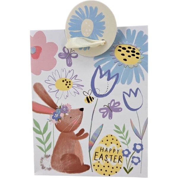 Easter Small Gift Bag Bunny & Flowers each