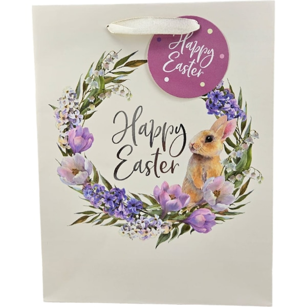 Easter Medium Gift Bag Wreath each