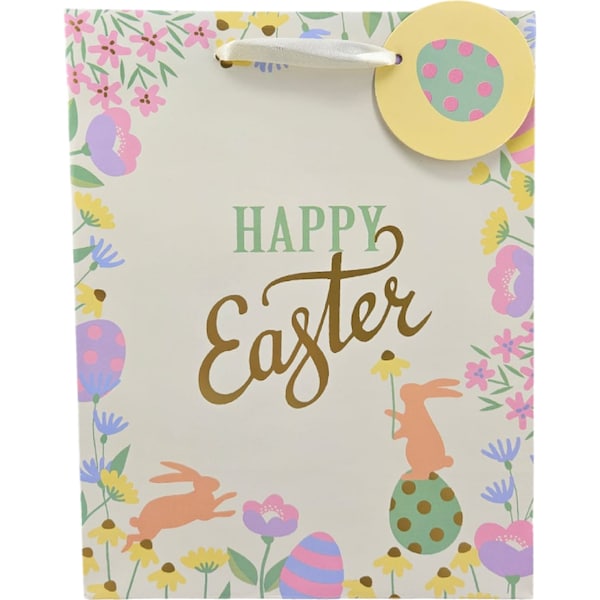 Easter Medium Gift Bag Pastel Floral each