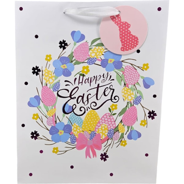 Easter Large Gift Bag Wreath each