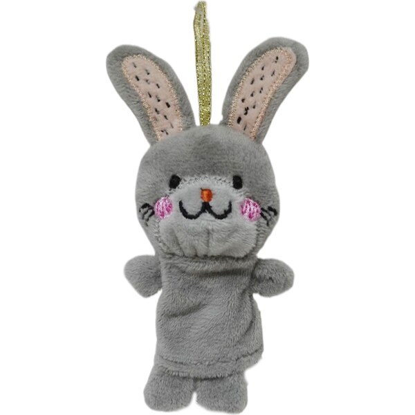 Easter Finger Puppet Grey Bunny each