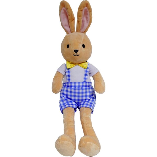 Easter Character Plush Bunny Blue Overalls each