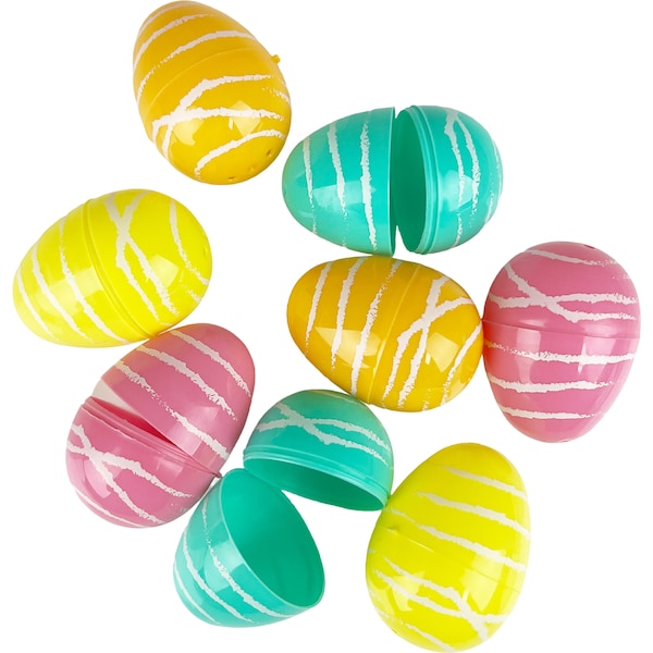 Easter Plastic Surprise Eggs Bright 8 pack