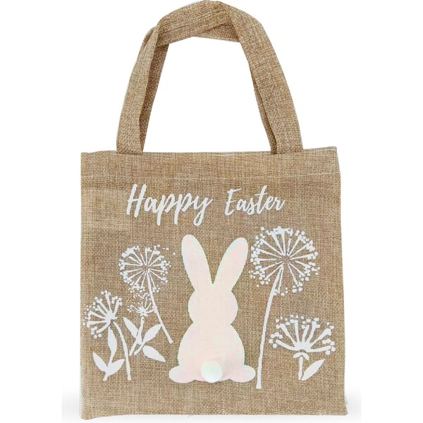 Easter Hessian Tote Bag Pink each