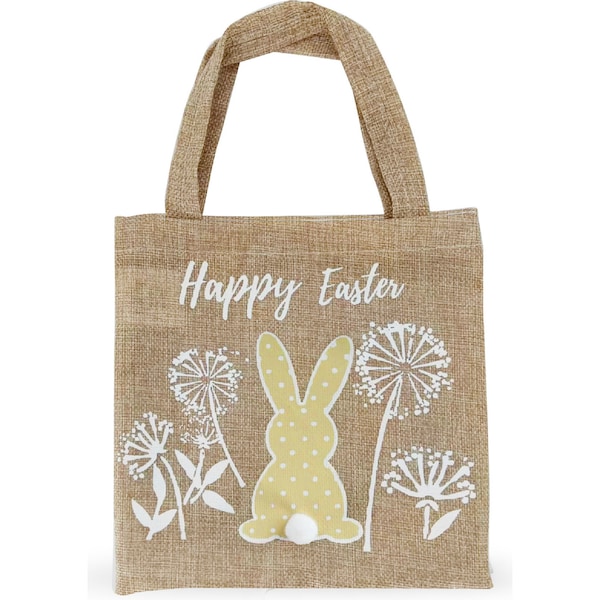 Easter Hessian Tote Bag Yellow each