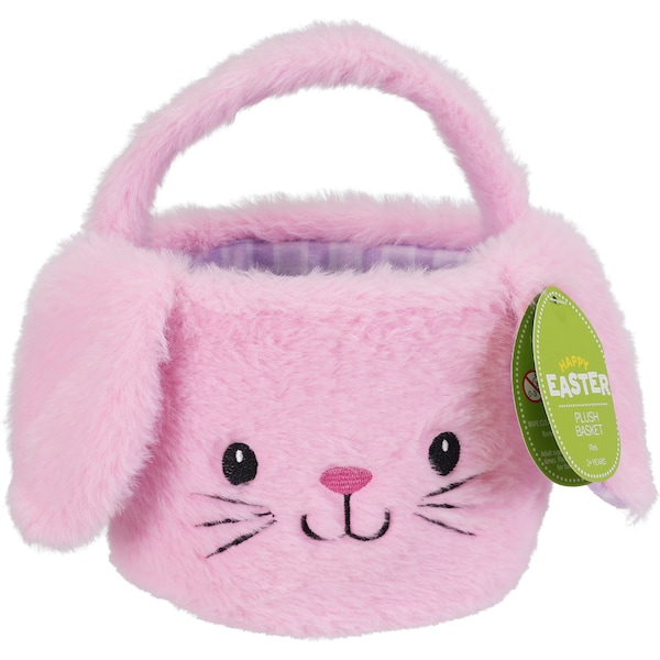 Easter Plush Basket Pink each