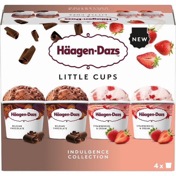 Haagen-Dazs Ice cream Little Cups Indulgence Collection 4 pack