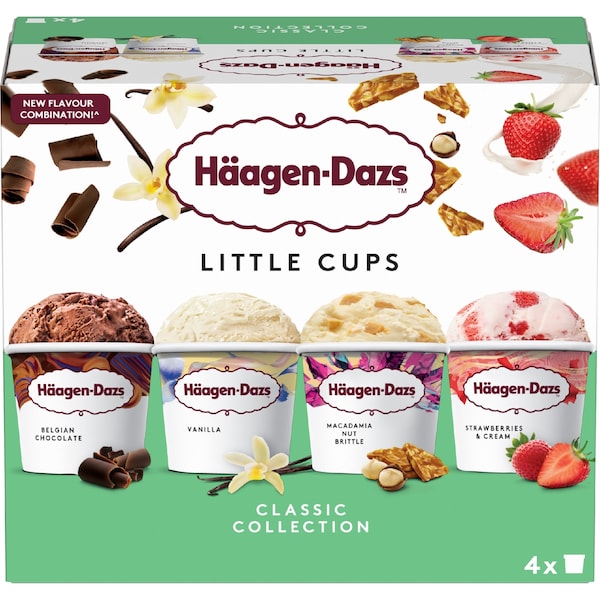 Haagen-Dazs Ice cream Little Cups Classic Collection 4 pack