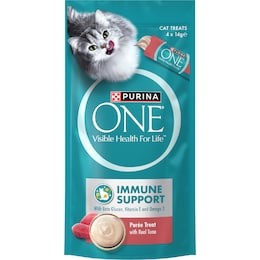 Purina One Immune Support Cat Treats Puree With Tuna 14g x 4 pack – Woolworths