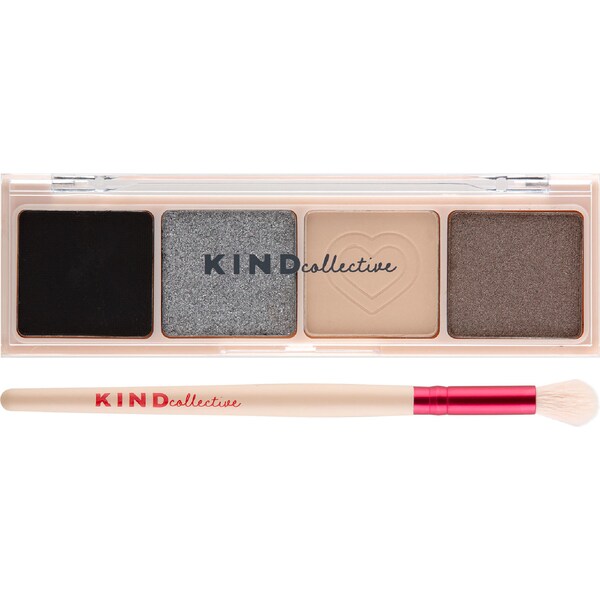KIND Collective Eyeshadow Palette With Brush After Dark 1.4g x 4 pack