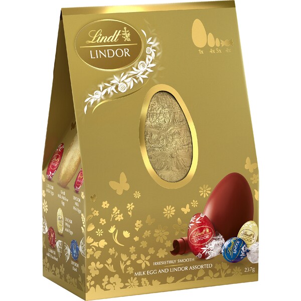 Lindt Easter Milk Egg & Lindor Assorted 237g