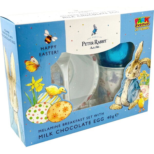 Park Avenue Peter Rabbit Breakfast Set With Milk Chocolate Egg 40g