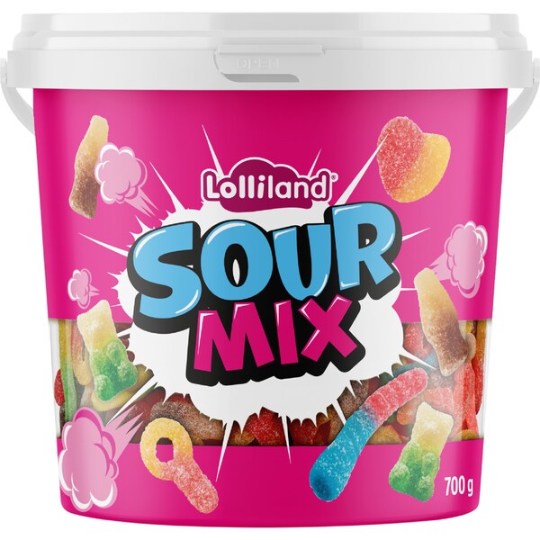 Lolliland Sour Mix Lollies Tub 700g