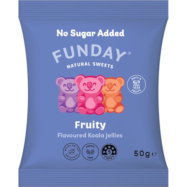 Funday Natural Sweets Fruity Flavoured Koala Jellies 50g