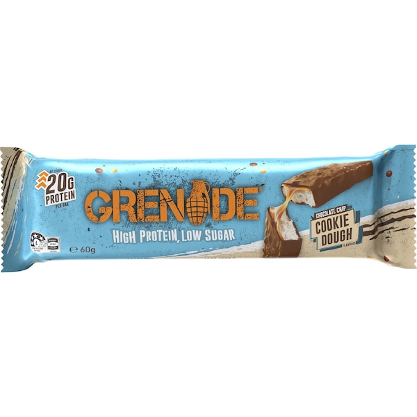 Grenade High Protein Low Sugar Bar Choc Chip Cookie Dough 60g