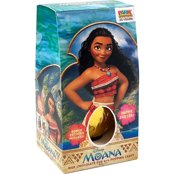 Park Avenue Moana Milk Chocolate Egg With Popping Candy 40g