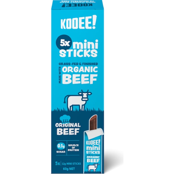 Kooee Mini Sticks Organic Beef Original 15g x 5 pack