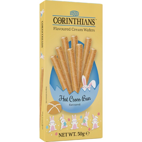 Corinthians Easter Flavoured Cream Wafers Hot Cross Bun 50g