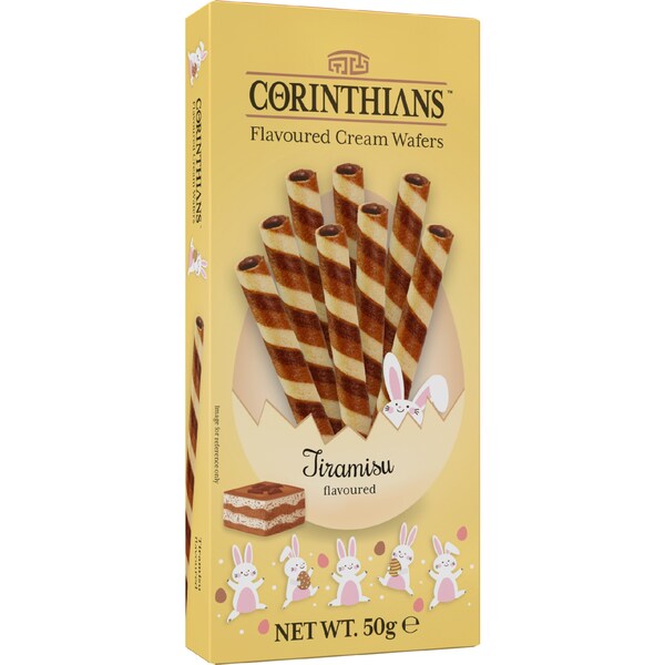 Corinthians Easter Flavoured Cream Wafers Tiramisu 50g