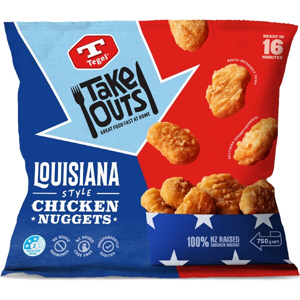 Tegel Take Outs Louisiana Style Chicken Nuggets 750g