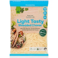 Woolworths Shredded Light Tasty Cheese