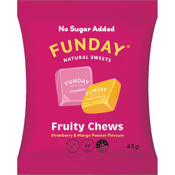 Funday Natural Sweets Fruity Chews 45g