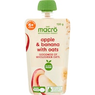 Macro Baby Food Pouch Apple & Banana With Oats 6+ Months