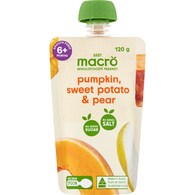 Macro Baby Food Pouch Pumpkin Sweet Potato & Pear