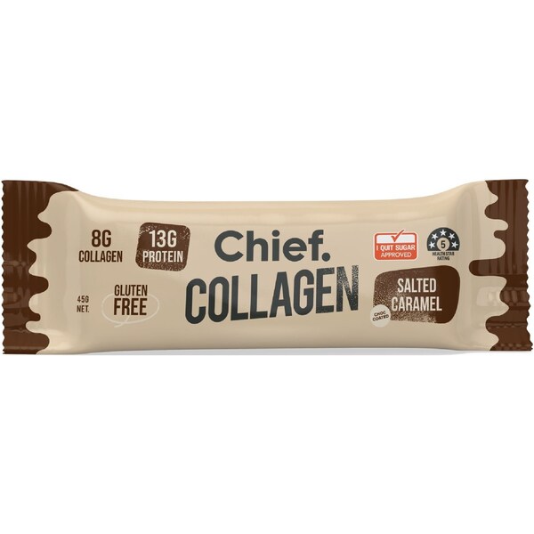 Chief Collagen Salted Caramel Bar 45g