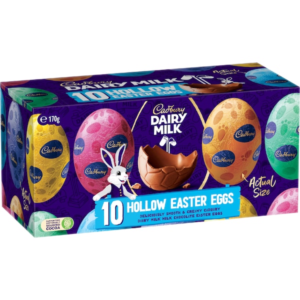 Cadbury Dairy Milk Hollow Easter Eggs 10 pack