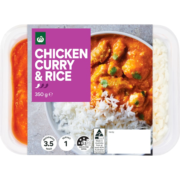 Woolworths Chicken Curry & Rice 350g