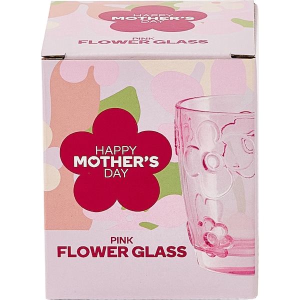 Mother's Day Flower Glass Pink each
