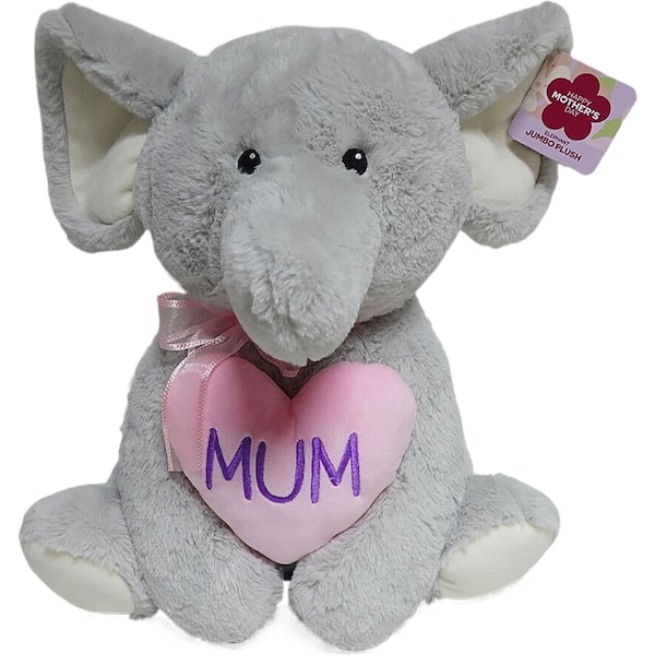Mother's Day Jumbo Plush Elephant each