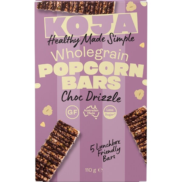 Koja Wholegrain Popcorn Bar Chocolate Drizzle 5 pack