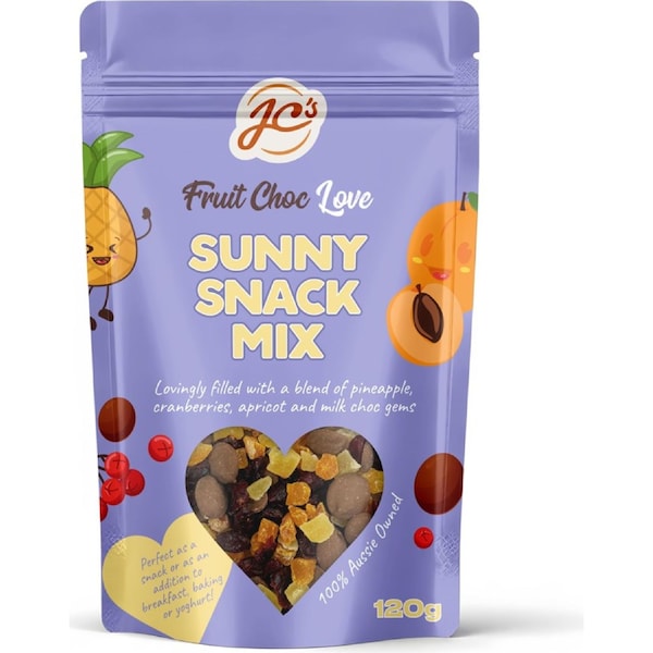 JC's Fruit Choc Sunny Snack Mix 120g
