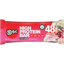 BSc High Protein Bar White Choc Raspberry 92g – Woolworths