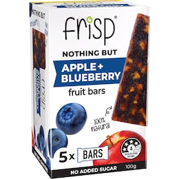 Frisp Nothing But Fruit Mini Bars Apple & Blueberry 20g x 5 pack – Woolworths