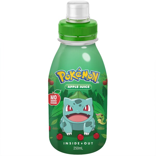 Inside Out Pokemon Apple Juice Pop Top 250mL