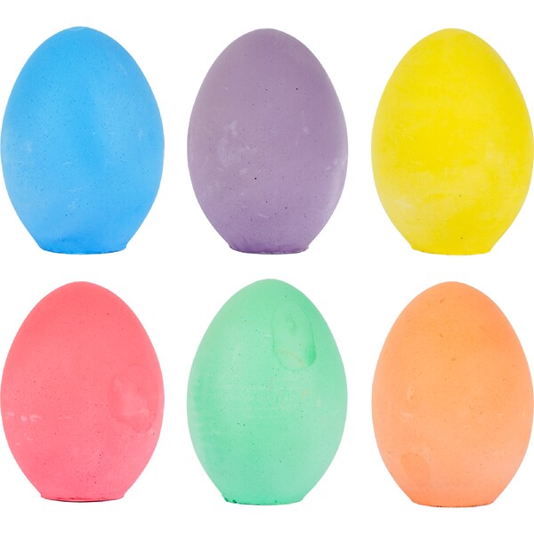 Easter Chalk Eggs Rainbow 6 pack