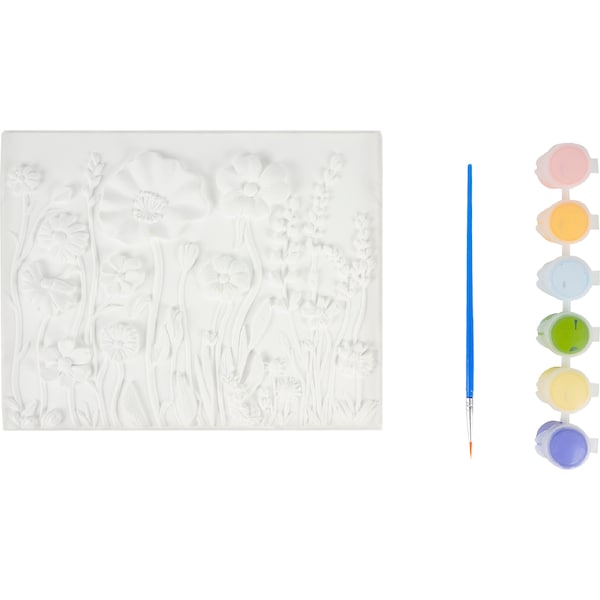 Easter Paint Your Own Texture Art Plaster Kit Flowers each