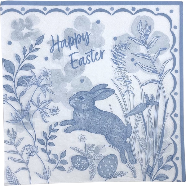 Easter Napkins Blue 16 pack