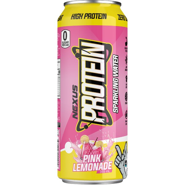 Nexus Super Protein Sparkling Water Pink Lemonade 355mL