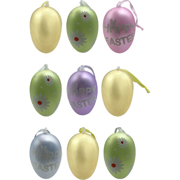 Easter Hanging Egg Decorations 9 pack