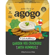 Agogo Garden Veg Crackers With Hummus