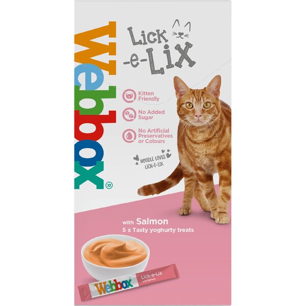 Webbox Lick E Lix Salmon Cat Treats 5 pack