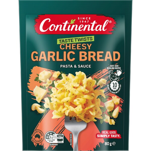 Continental Taste Twists Pasta & Sauce Cheesy Garlic Bread 80g