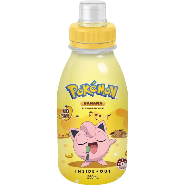 Inside Out Pokemon Milk Pop Top Banana 250mL