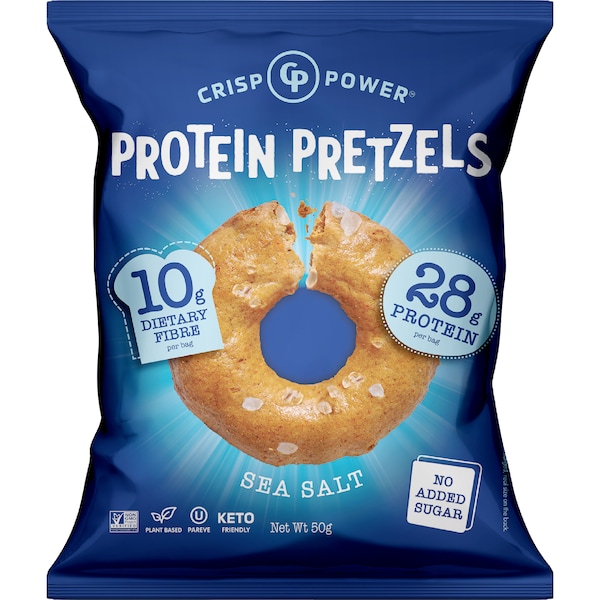 Crisp Power Protein Pretzel Sea Salt 50g