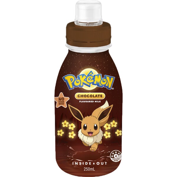Inside Out Pokemon Milk Pop Top Chocolate 250mL
